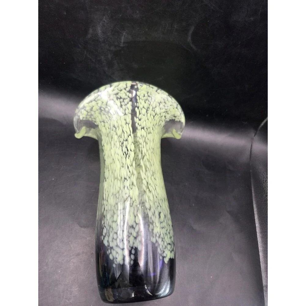 Black And Lime Green Teleflora Hand Blown 8